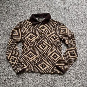 Vintage Fendi Italy Logo Emblem Wool Knit Sweater Top 42
